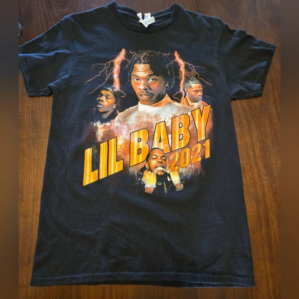 Lil Baby Shirt Adult‎ Small 2021 Back Outside Tour Double Sided - Picture 6 of 6